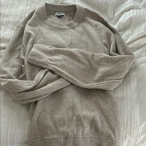 American Eagle Outfitters Men's Light Brown Crewneck Sweater